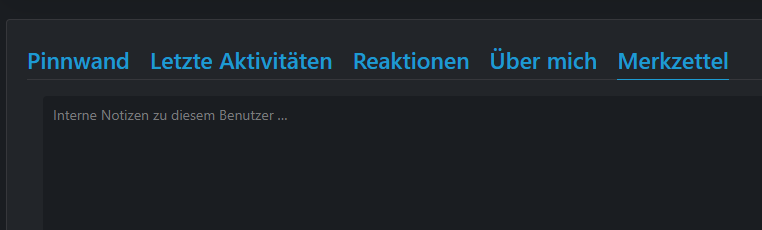 Merkzettel – Interne Benutzernotizen für WoltLab Suite 6.2
